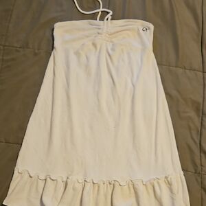 OP White Strapless Swim Coverup